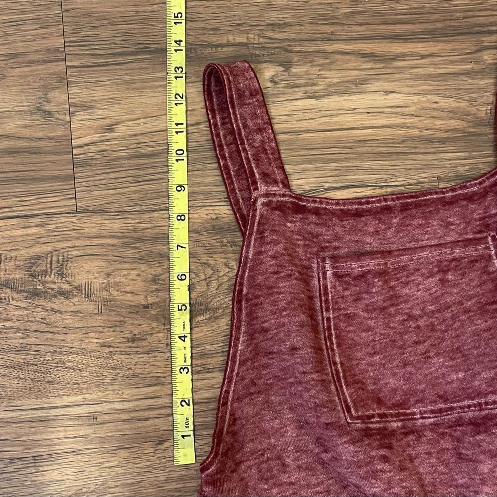 Pink Rose Jumper Jumpsuit Romper Heathered Burgandy size Medium - Picture 8 of 11